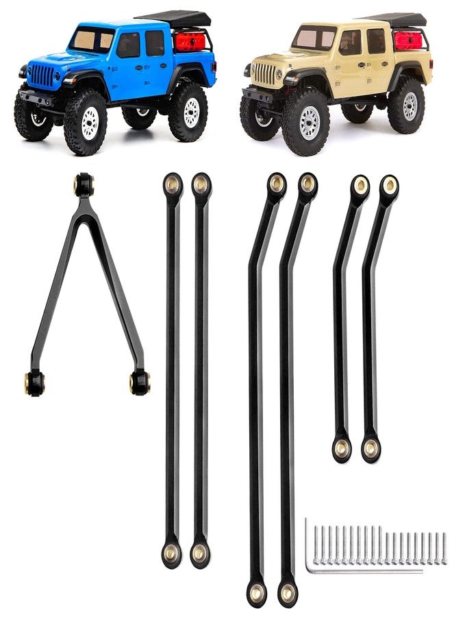 AllinRC High Clearance Chassis Links Front 4 Links Set for SCX24 Gladiator AXI00005 Axial 1/24 RC Crawler Car Upgrades, 8pcs (Black) - Image 1